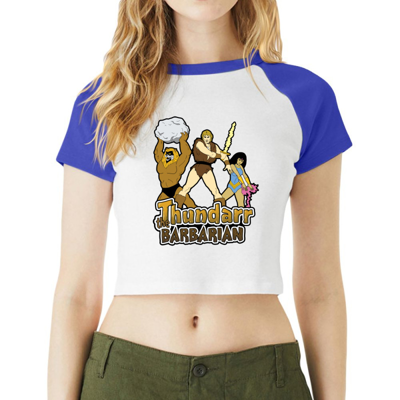 Thundarr The Barbarian   70s Raglan Crop Top by limolasmabelas | Artistshot