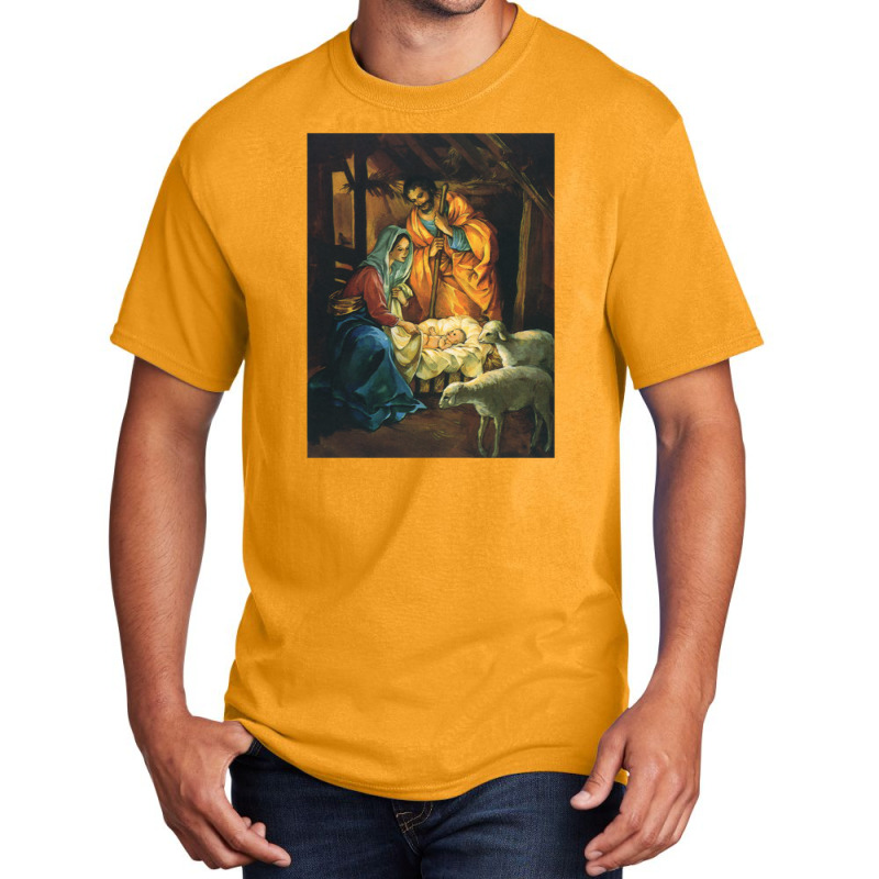 Vintage Christmas Nativity Basic T-shirt | Artistshot