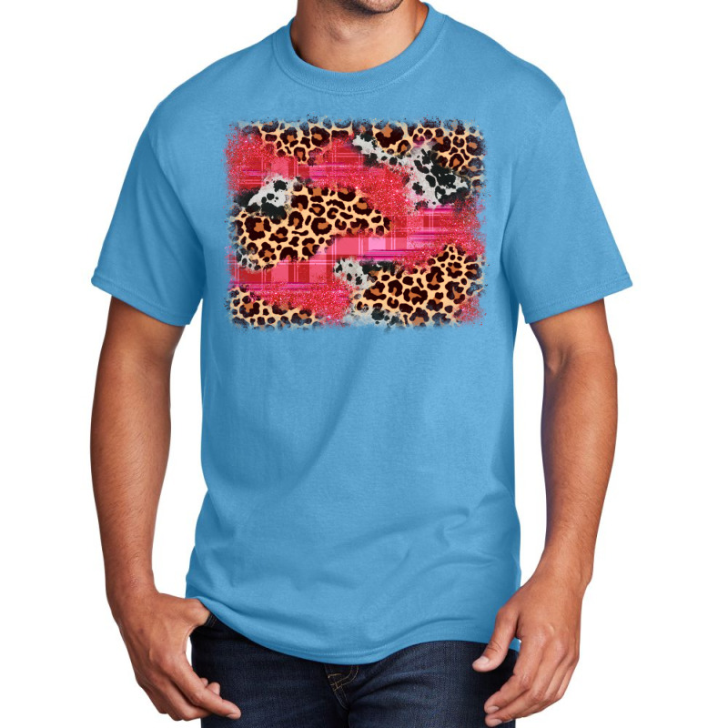 Valentine's Day Cowhide Leopard Background Basic T-shirt | Artistshot