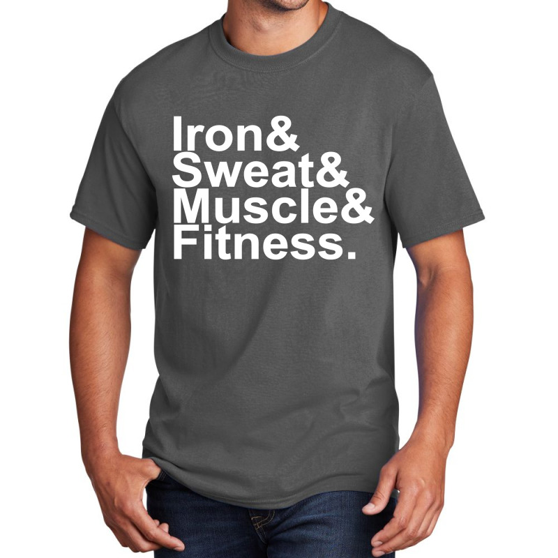 Iron & Sweat & Muscle & Fitness 1 Basic T-shirt | Artistshot