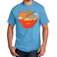 Ramen T Shirtramen And Cats T Shirt By Ppmid Basic T-shirt | Artistshot