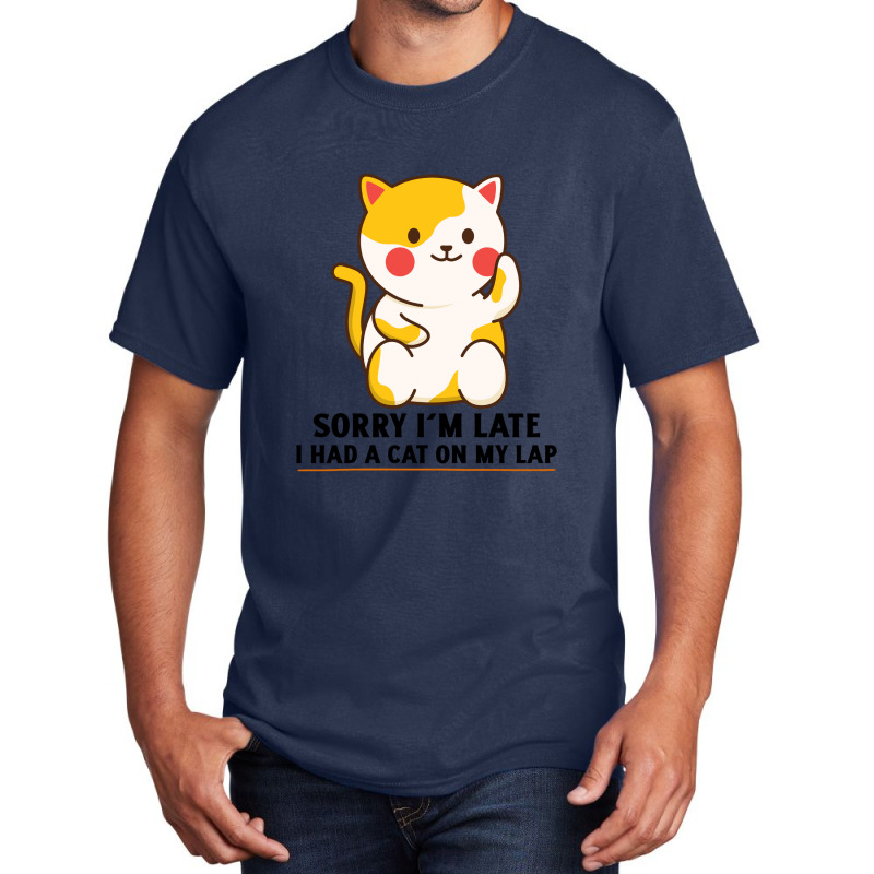 Cute Cat Kitten On My Lap Basic T-shirt | Artistshot