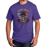 Skull Blood Sweat And Gears Basic T-shirt | Artistshot