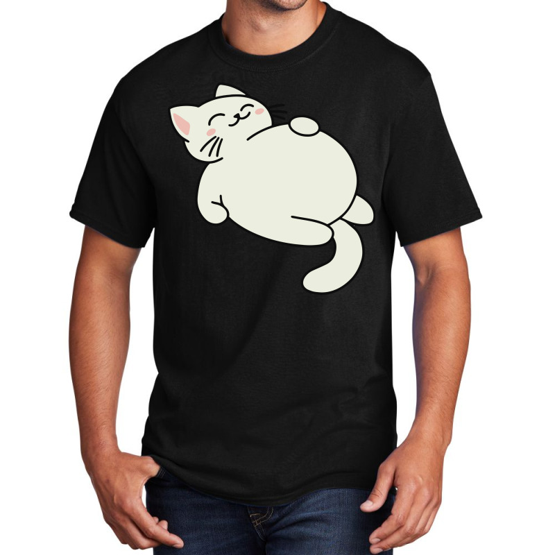 Full Cat Sleeping Basic T-shirt by Morspective | Artistshot