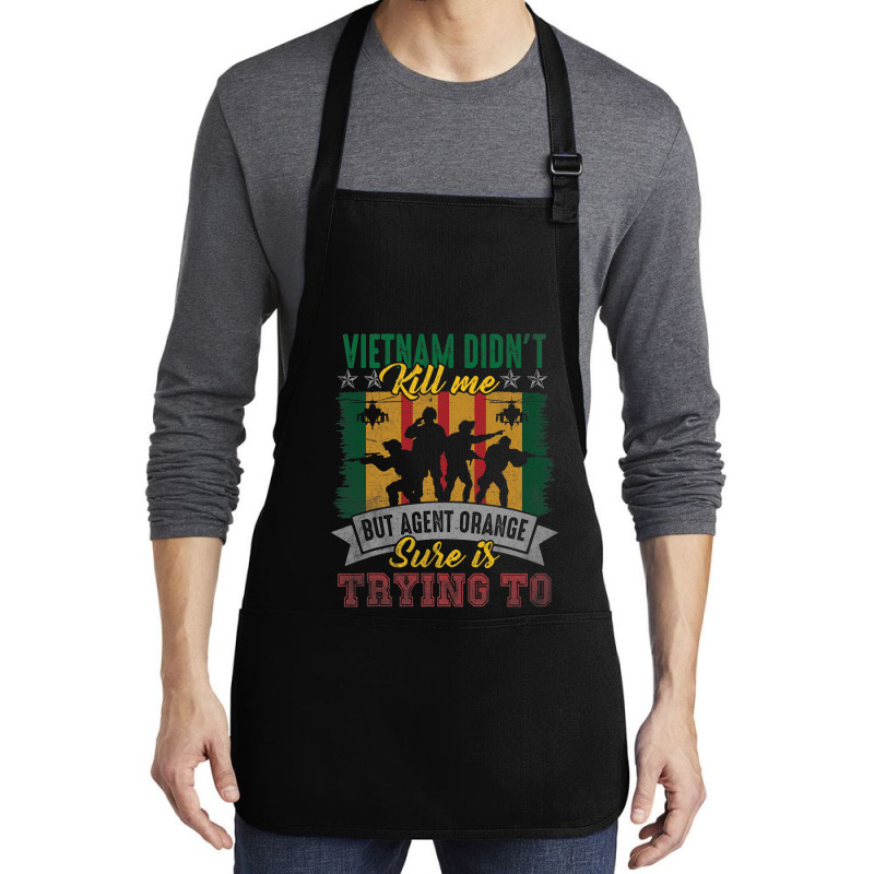 Vietnam Veterans Day Orange Agent Victims Retired  Medium-length Apron | Artistshot