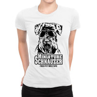 Funny Proud Miniature Schnauzer Coolest Dog Ever D Ladies Fitted T-shirt | Artistshot