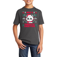 Christmas Pandastic Ugly Basic Youth T-shirt | Artistshot