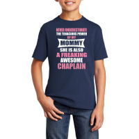 Never Underestimate Mommy Chaplain Basic Youth T-shirt | Artistshot