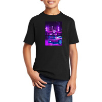 Car Retro Neon Synthwave Basic Youth T-shirt | Artistshot