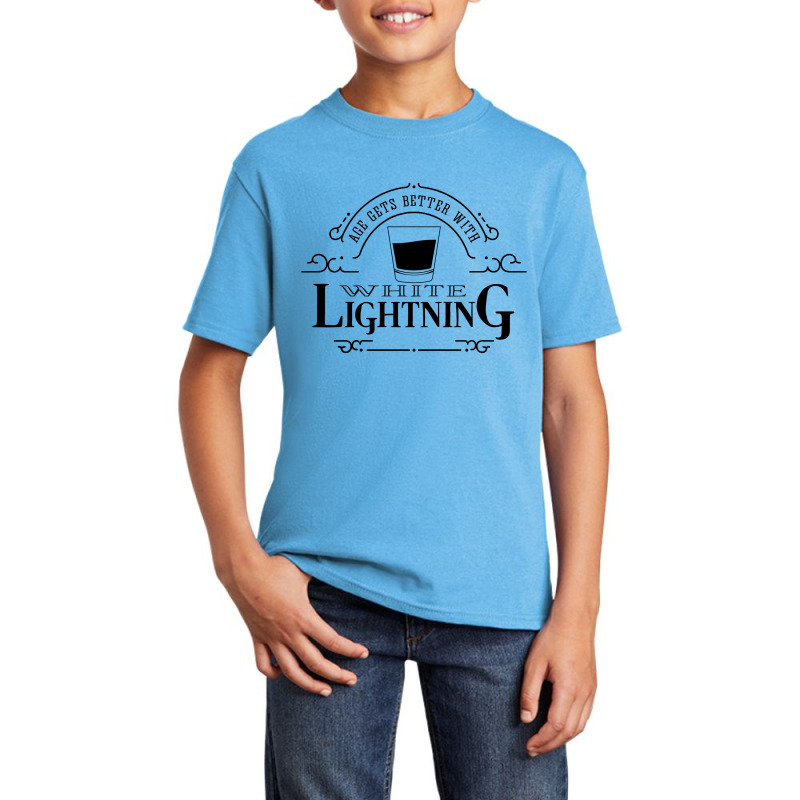 White Lightning Basic Youth T-shirt by expresionesjmvg | Artistshot