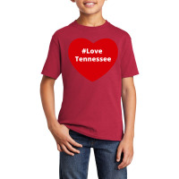 Love Tennessee, Hashtag Heart, Love Tennessee Basic Youth T-shirt | Artistshot