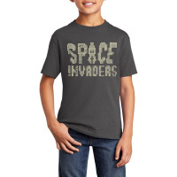 Space Invaders Pixel Text, Gaming Basic Youth T-shirt | Artistshot