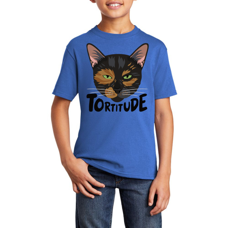 Tortitude Tortoiseshell Cat Sweatshirt Basic Youth T-shirt by fashionsall | Artistshot