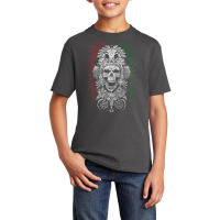 Ancient Aztec King Mexican Skull Mayas Mask Calavera Azteca T Shirt Basic Youth T-shirt | Artistshot