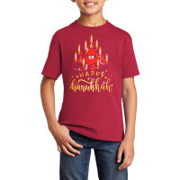 Happy Hanukkah Octopus Menorah Gift T  Shirt Happy Hanukkah Octopus Me Basic Youth T-shirt | Artistshot