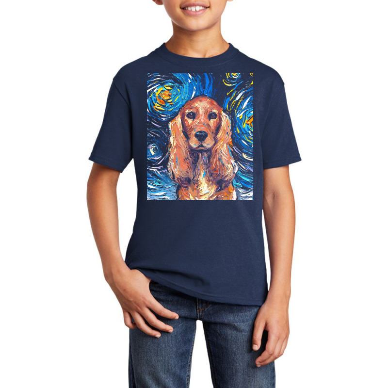 Cocker Spaniel T  Shirt Cocker Spaniel Night Basic Youth T-shirt by joliejast | Artistshot