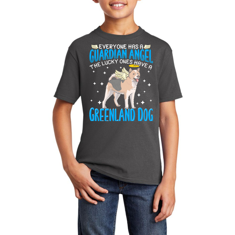 Greenland Dog T  Shirt Greenland Dog With Guardian Angel T  Shirt Basic Youth T-shirt | Artistshot