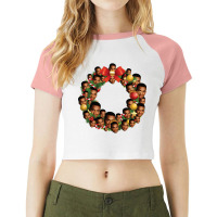 Carlton Banks Fresh Prince Multiface Raglan Crop Top | Artistshot