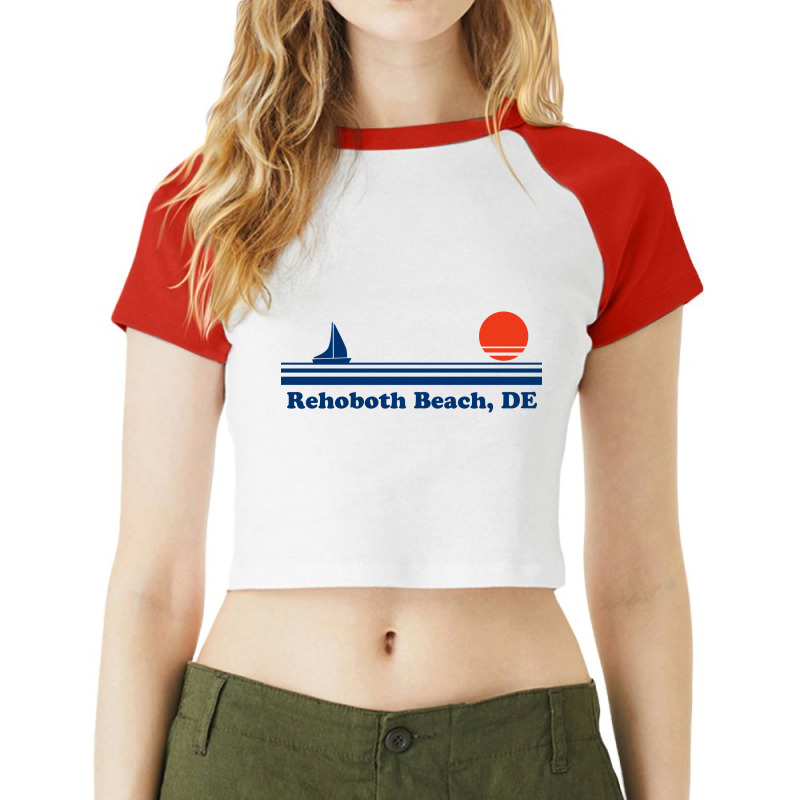 Rehoboth Beach, De   Sailboat Sunrise   Rehoboth Beach Delaware Raglan Crop Top | Artistshot