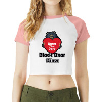 Resto, Black Bear Diner Raglan Crop Top | Artistshot