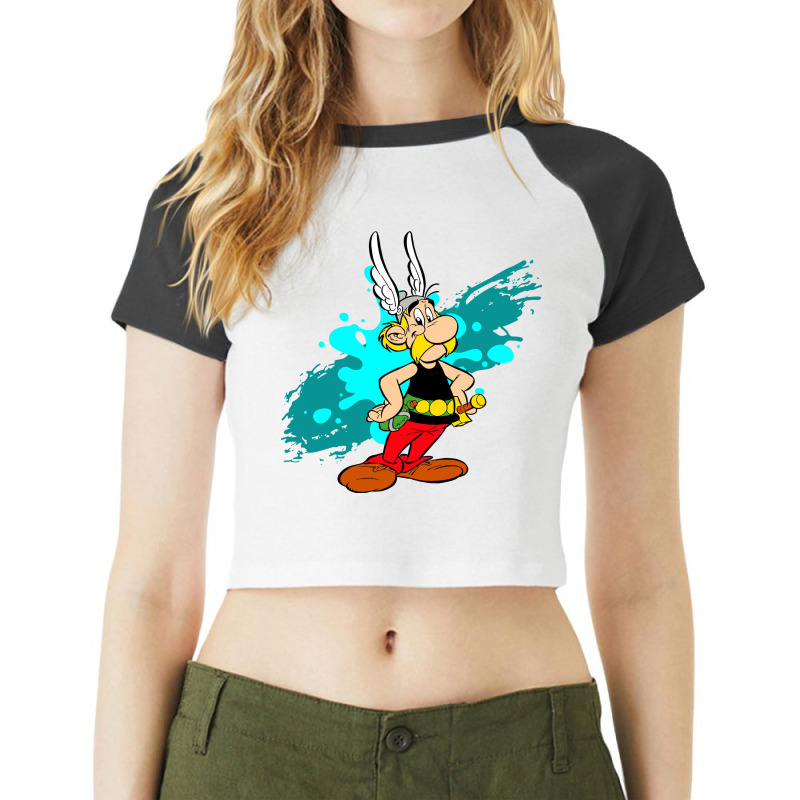 Asterix Raglan Crop Top by gugurdaun | Artistshot