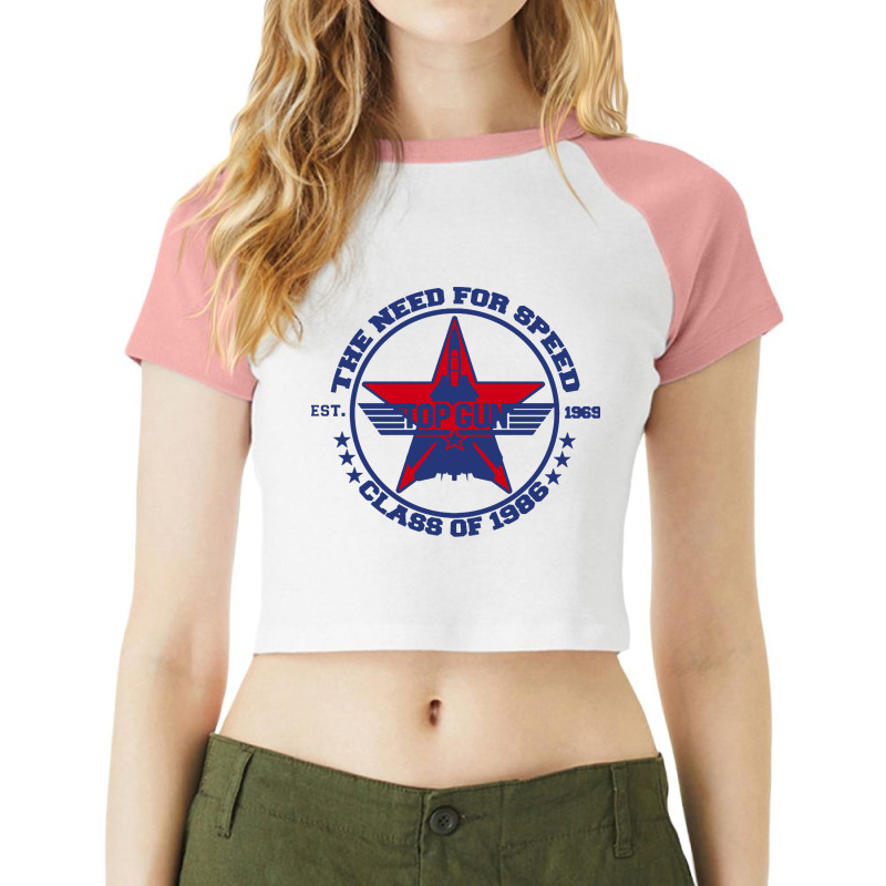 Top Gun Class Of 1986 Raglan Crop Top by Koiku | Artistshot