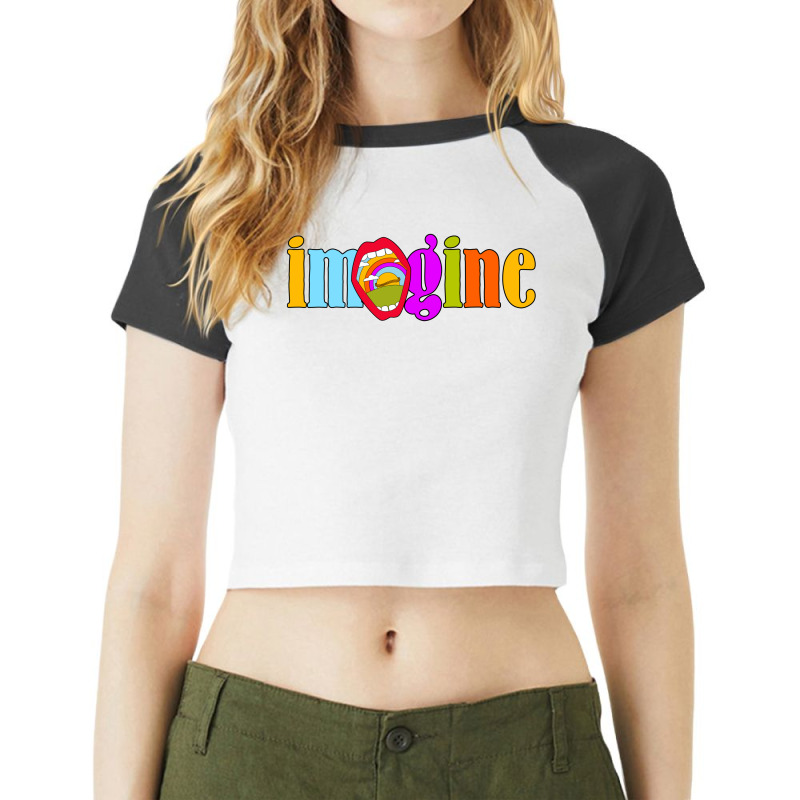 Imagine Raglan Crop Top by autlu2024 | Artistshot