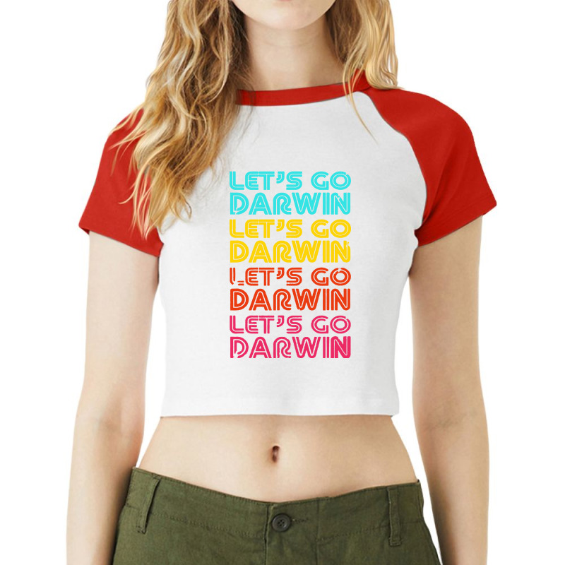 Lets Go Darwin Raglan Crop Top by hani shop | Artistshot