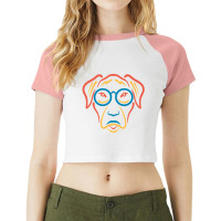 Cute Dog Raglan Crop Top | Artistshot