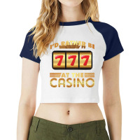 Casino Roulette 4 Raglan Crop Top | Artistshot