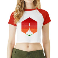 Into The Mars Exosphere Raglan Crop Top | Artistshot