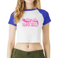 Ernie Ball Best Bass Guitars Pink Raglan Crop Top | Artistshot