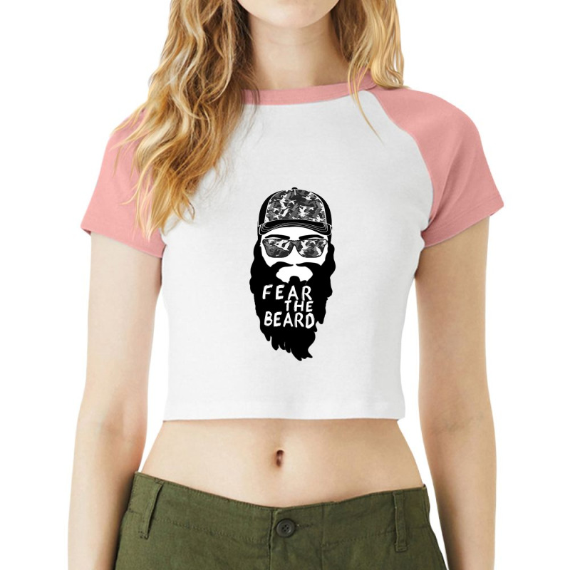 Fear The Beard Shirt Raglan Crop Top by kynekel | Artistshot