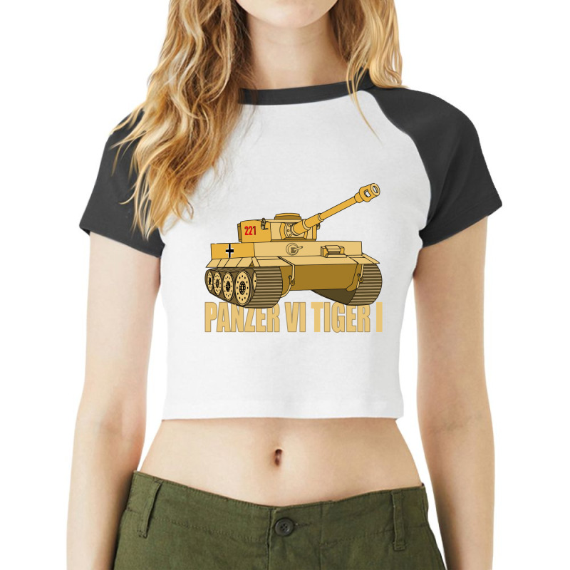 Panzer Vi Tiger I Tank Gift Ww2 German Army Tanks   Panzer Vi Raglan Crop Top by kudaponijengkulit | Artistshot