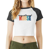 Registered Nurse Rn Nursing Sweatshirt Raglan Crop Top | Artistshot