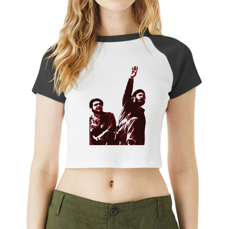 Fidel Castro Cuba Revolutionary Communist Raglan Crop Top by ted | Artistshot