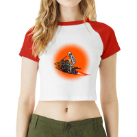 Race In Space Raglan Crop Top | Artistshot