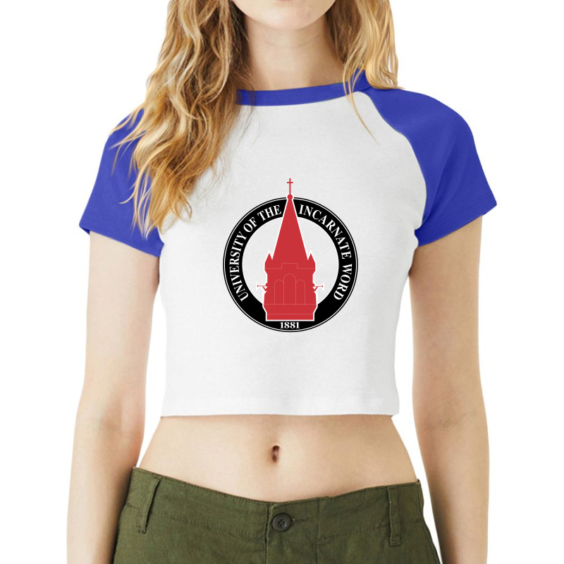 University Of Incarnate Word Seal Raglan Crop Top by Rejesim | Artistshot