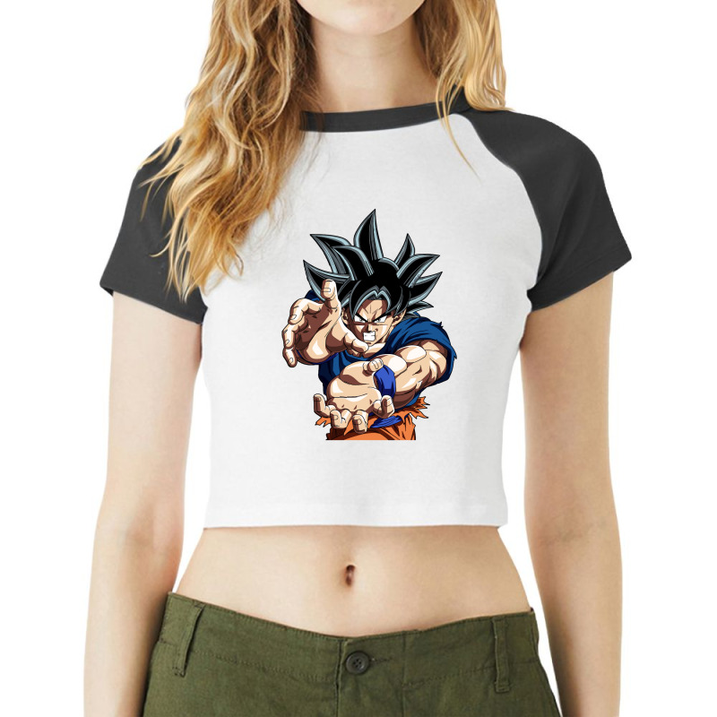 Goku Utra Instinct Raglan Crop Top by Santika | Artistshot