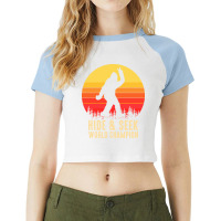 Bigfoot T  Shirt Retro Bigfoot Hide & Seek World Champion 9 Raglan Crop Top | Artistshot