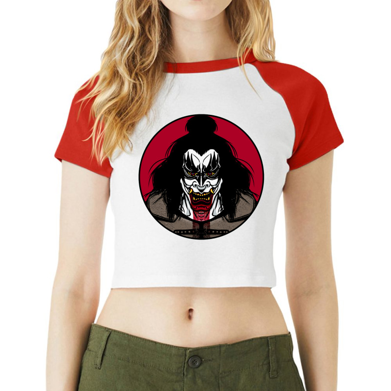 God Of Thunder And Rock'n Roll   Demon Raglan Crop Top by kumkunari | Artistshot