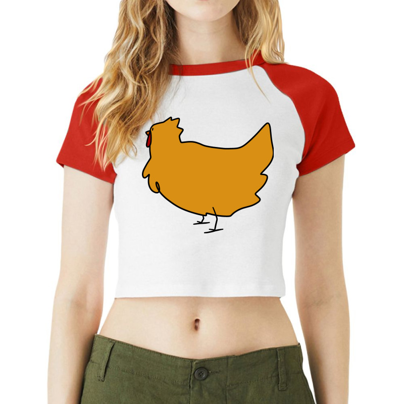 Ginger Chicken Raglan Crop Top by ilham12 | Artistshot