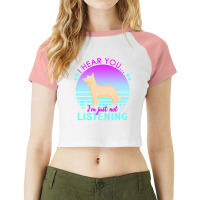 Berger Picard T  Shirt I Hear You I'm Just Not Listening Berger Picard Raglan Crop Top | Artistshot