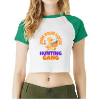 Join Your Local Hunting Gang Raglan Crop Top | Artistshot