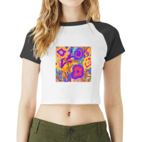 Cute Pattern In A Small Flower Little Leave Flowers Colorful Bright Su Raglan Crop Top | Artistshot