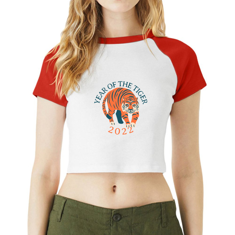 Year Of The Tiger Raglan Crop Top | Artistshot