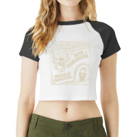 Halloween Monster Poster Horror Movie Dracula Frankenstein Raglan Crop Top | Artistshot