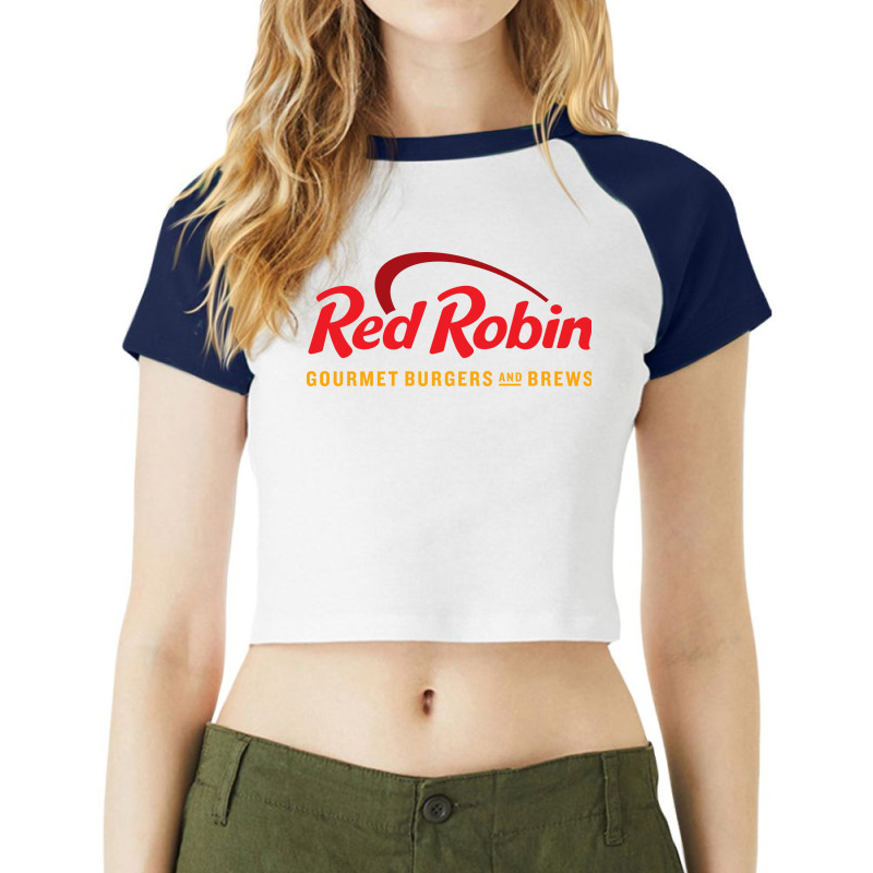 Red Robin Raglan Crop Top by cobra | Artistshot