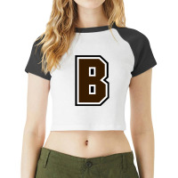 Brown Bears Wordmark Raglan Crop Top | Artistshot