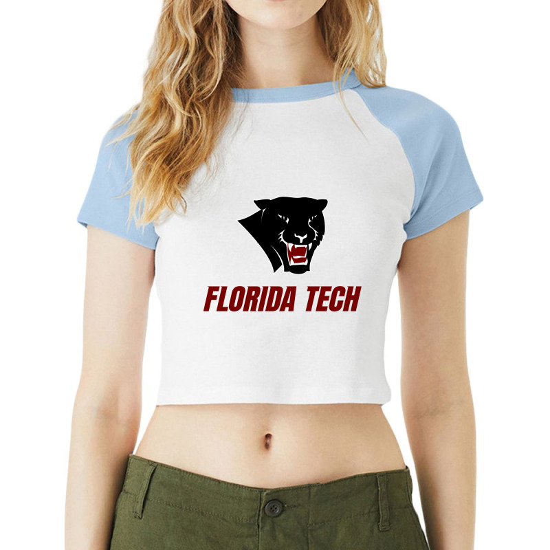 Florida Tech Panthers Raglan Crop Top by tonyleo | Artistshot